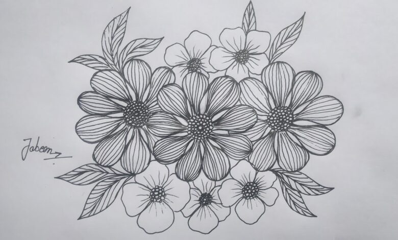 Art:6g-Kelv5ev0= Flower Drawing