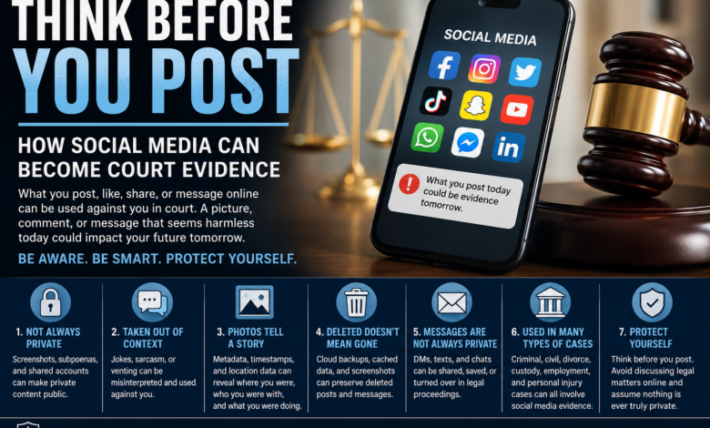 Think Before You Post: How Social Media Can Become Court Evidence